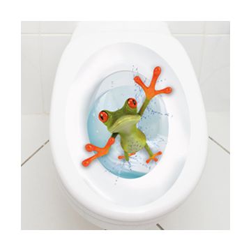 WC Aufkleber crazy Frosch