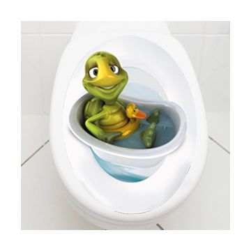 WC Aufkleber Schildkröte in Badewanne
