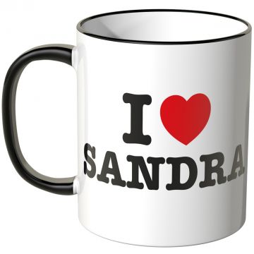 JUNIWORDS Tasse I LOVE SANDRA