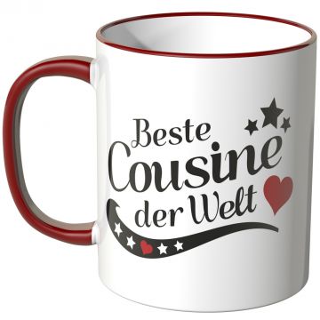 JUNIWORDS Tasse Beste Cousine der Welt