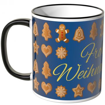 JUNIWORDS Tasse Frohe Weihnachten Lebkuchen - blau