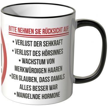 JUNIWORDS Tasse Achtung! Der Besitzer dieser Tasse ist 50!