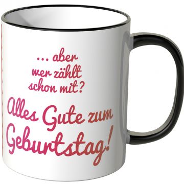 JUNIWORDS Tasse 14.600 Tage alt! (40 Jahre) - pink