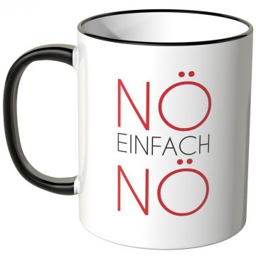 JUNIWORDS Tasse Nö einfach Nö - rot