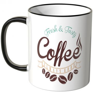 JUNIWORDS Tasse Fresh & Tasty Coffee