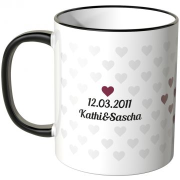tasse personalisierbar mit datum und name