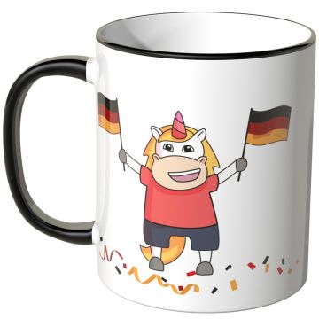 JUNIWORDS Tasse Einhorn Flagge Deutschland 