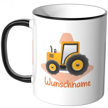 JUNIWORDS Tasse Kompaktlader ohne Schaufel mit Wunschname