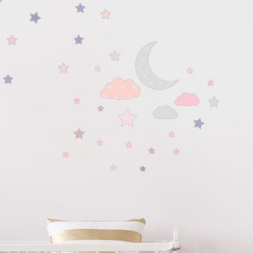 Wandsticker Set XL - Mond und Sterne