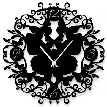 Wanduhr Schmetterling