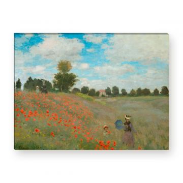 Mohnenfeld bei Argenteuil von Claude Monet als Leinwandbild