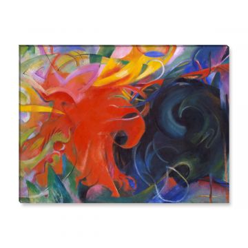 Leinwandbild Franz Marc Kämpfende Formen