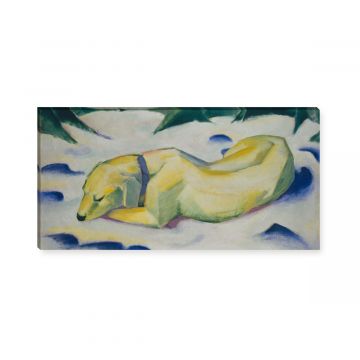 Franz Marc - liegender Hund im Schnee