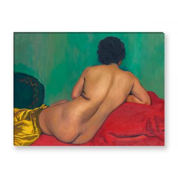 Felix Vallotton - Rückenakt auf einem rotem Kanapee