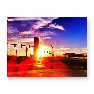 Leinwandbild - Santa Monica - Sunset - Sonnenuntergang - Santa Fe