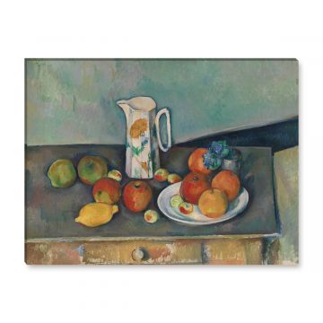 Gemälde - Stillleben mit Milchkrug und Früchten auf einem Tisch