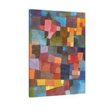 Raumarchitektur von Paul Klee als Leinwandbild zum aufhängen