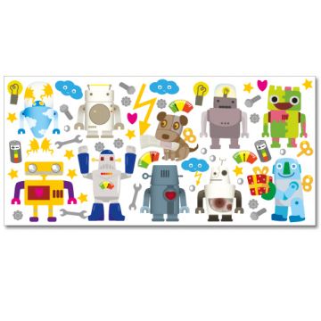 Wandsticker Set XL - Roboter