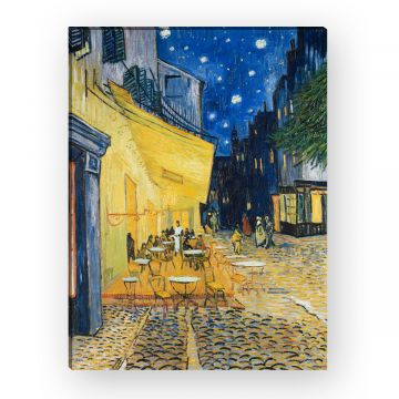 Leinwandbild Café Terrasse am Abend
