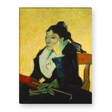 Madame Ginoux mit Handschuhen und Schirm