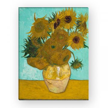 Leinwandbild Vase mit Sonnenblumen Van Gogh