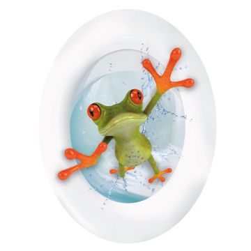 WC Aufkleber crazy Frosch