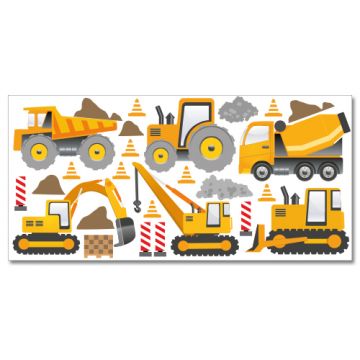 Wandsticker Set XL - Baumaschinen