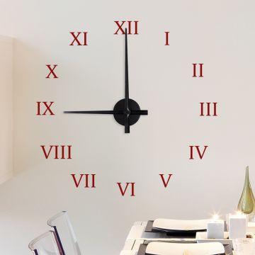 Wandtattoo Uhr - römische Zahlen