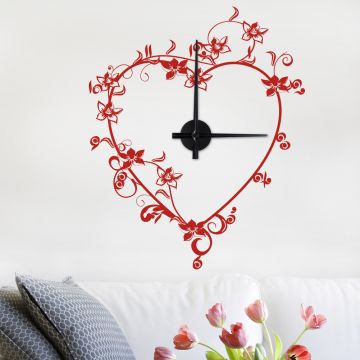 Wandtattoo Uhr Herz