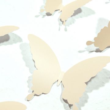 Wandtattoo 3D - Schmetterlinge beige