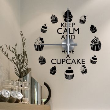 Wandtattoo Uhr - Have a Cupcake