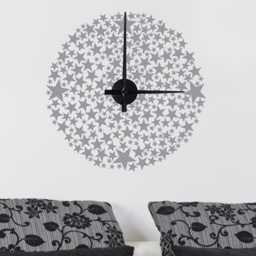 Wandtattoo Uhr - Sternenhimmel