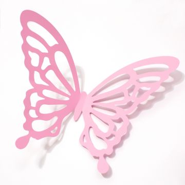 Wandtattoo 3D - Schmetterlinge rosa mit Ornamenten / Muster