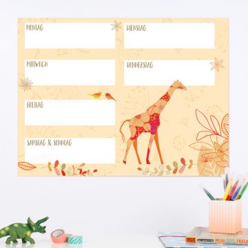 wochenplaner giraffe