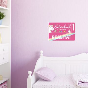 Wanddecko Einhorn Schild 