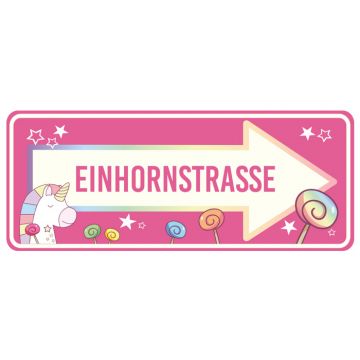 Wandsticker Einhornstraße