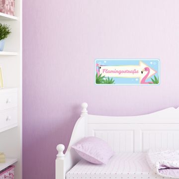 Wandsticker Flamingostraße