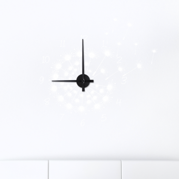 Wandtattoo Uhr - Pusteblume