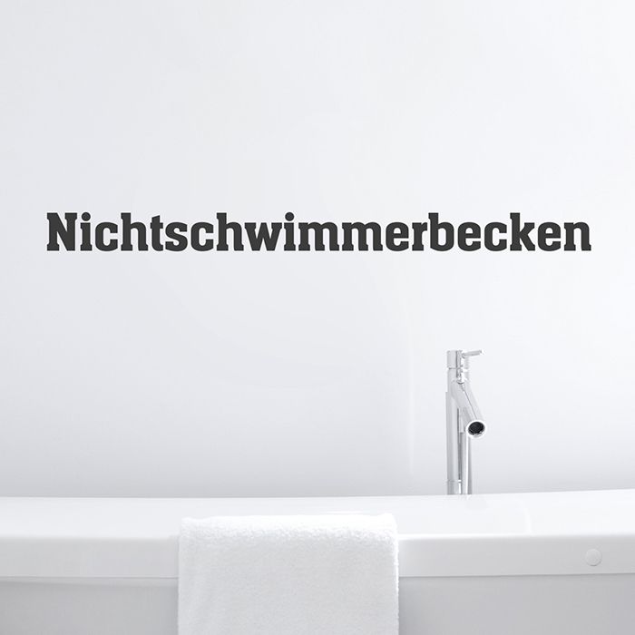 Nichtschwimmerbecken Wandtattoo