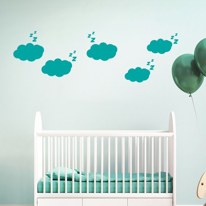 Schlafende Wolken Wandtattoo