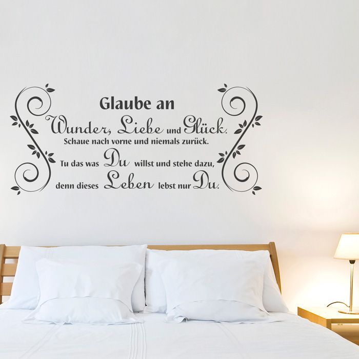 Wandtattoo Spruch - Glaube an Wunder ...