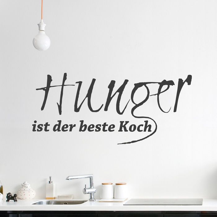 Wandtattoo Spruch - Hunger ist der beste Koch
