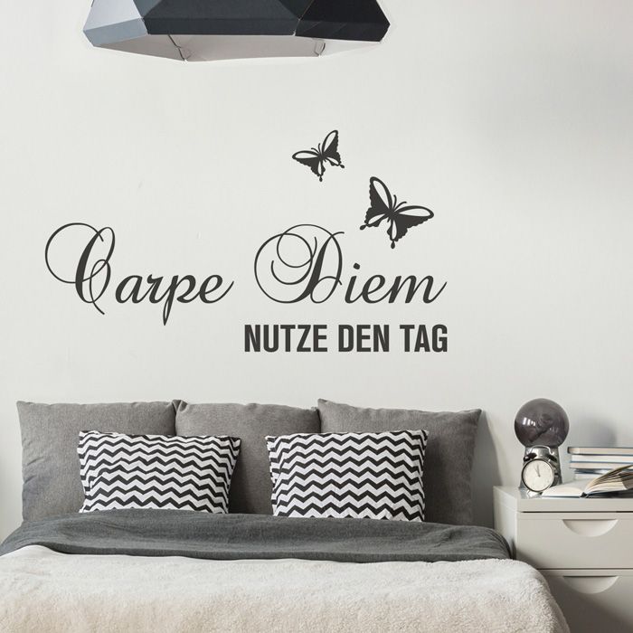 Wandtattoo Spruch - Carpe Diem Nutze den Tag