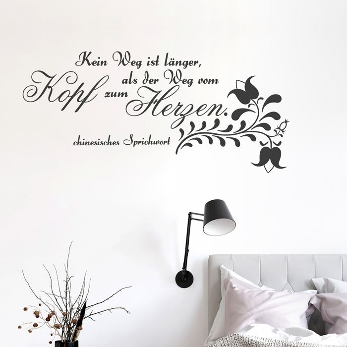 Wandtattoo Spruch - Kein Weg ist länger ...