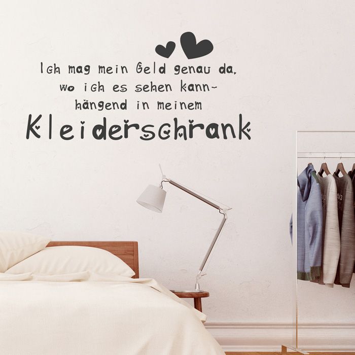 Wandtattoo Spruch - Ich mag mein Geld ...