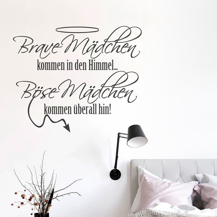 Wandtattoo Spruch - Brave Mädchen kommen ...