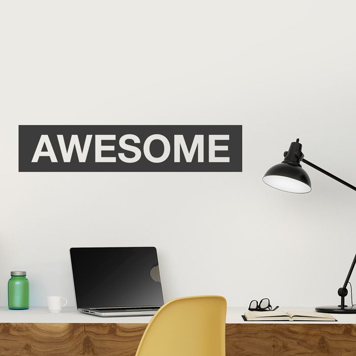 Wandtattoo Spruch - AWESOME