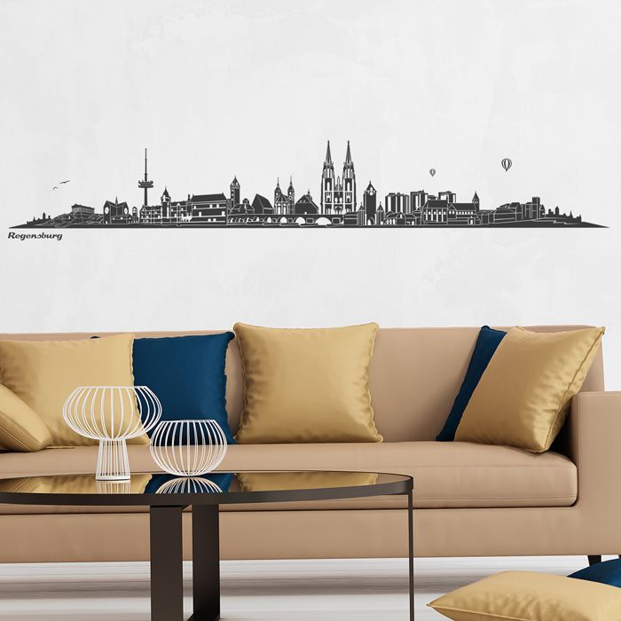 Wandtattoo Skyline Regensburg