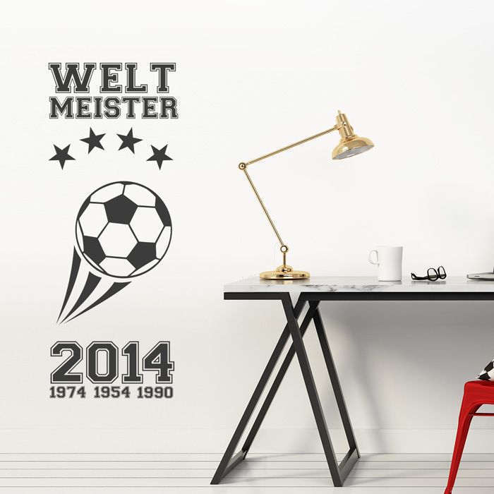 Wandtattoo Weltmeister 4 Sterne