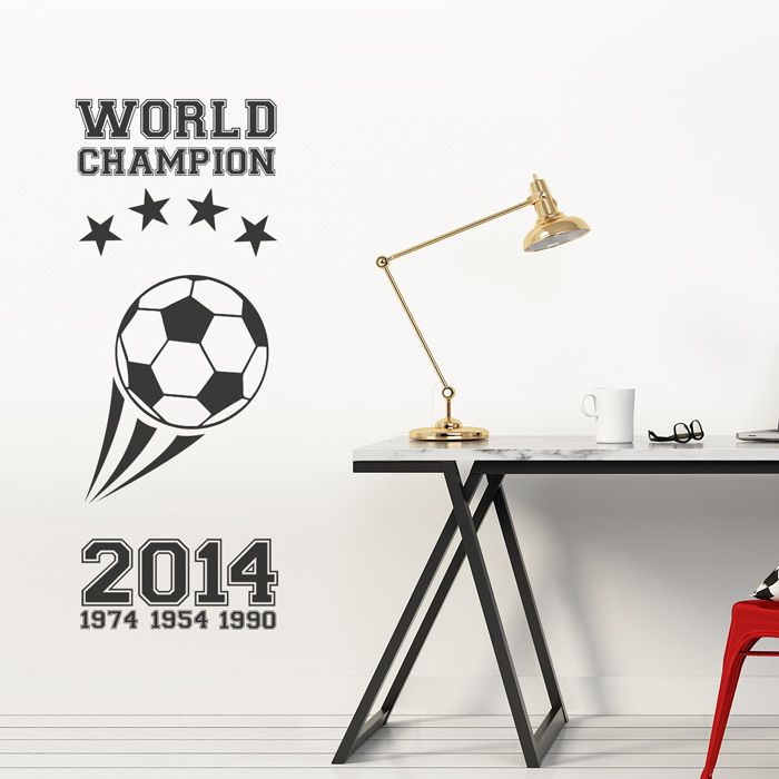Wandtattoo World Champion 4 Sterne